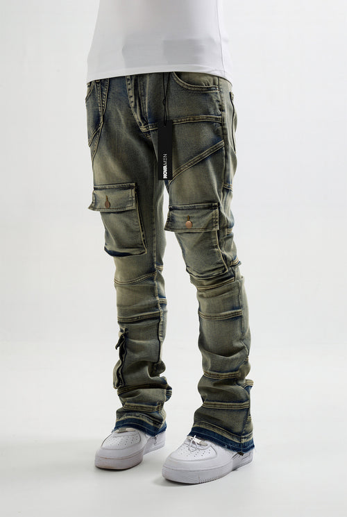 Come Find Me Stacked Skinny Flare Cargo