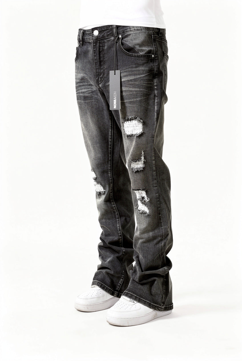 Classic Destroyed Stacked Skinny Flare