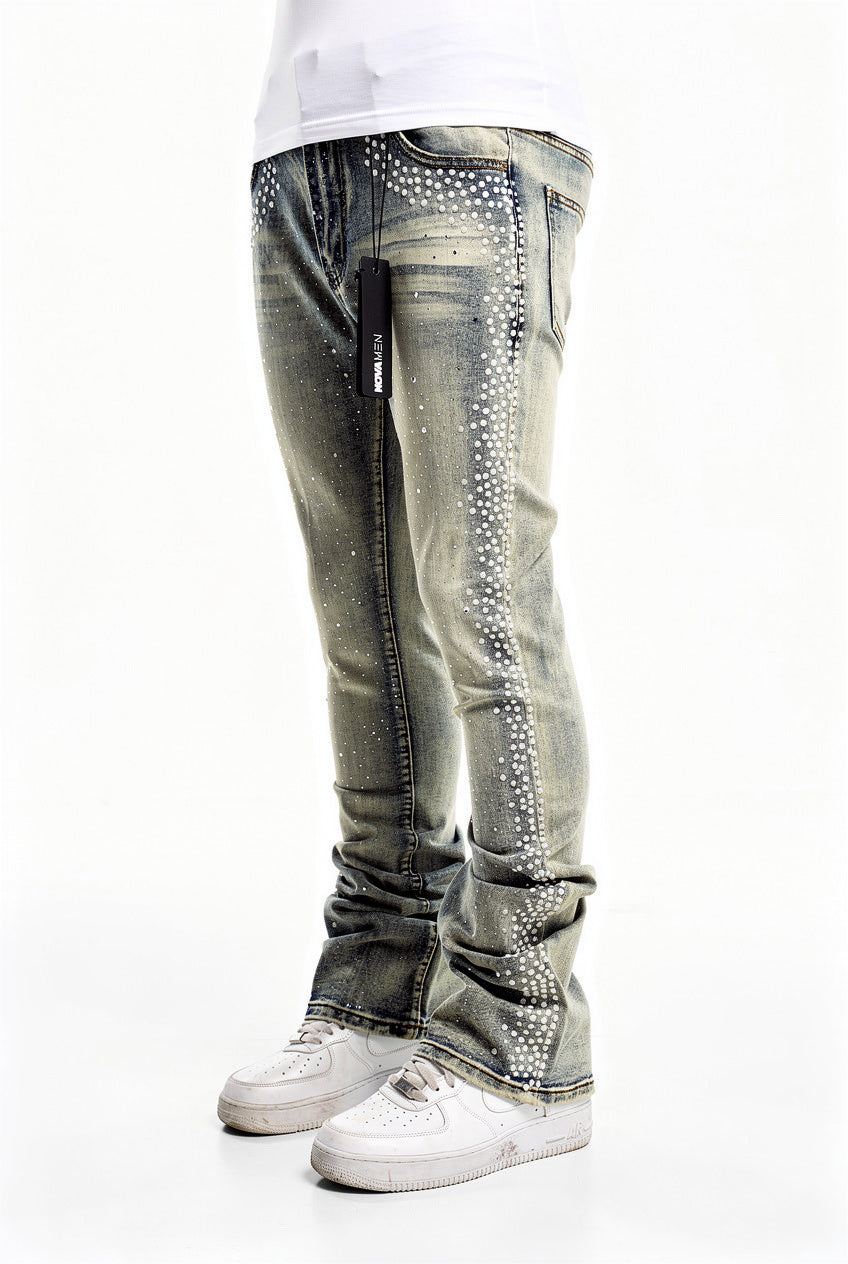 Fancy Me Pearls Stacked Skinny Flare