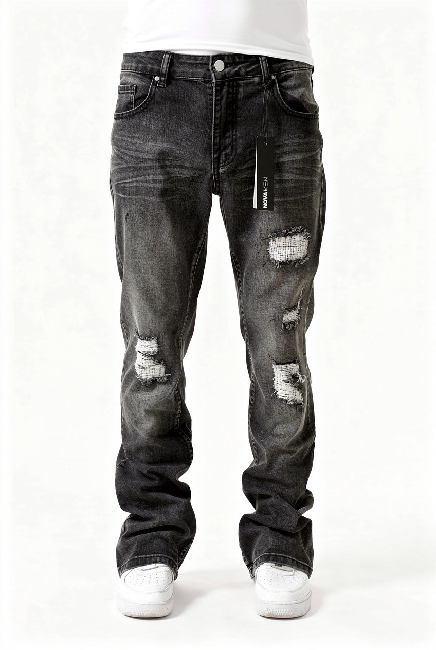 Classic Destroyed Stacked Skinny Flare