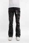 Through It Ripped Skinny Flared Black