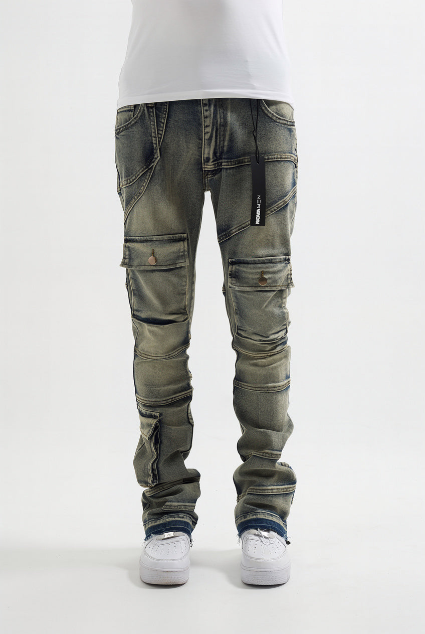 Come Find Me Stacked Skinny Flare Cargo
