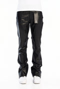 Pattern Waxed Stacked Skinny Flare