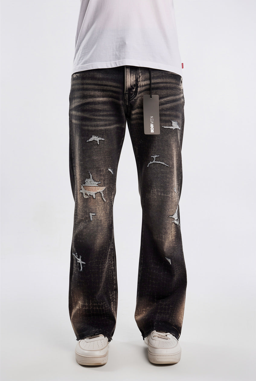 Bleach Croc Stacked Skinny Flare